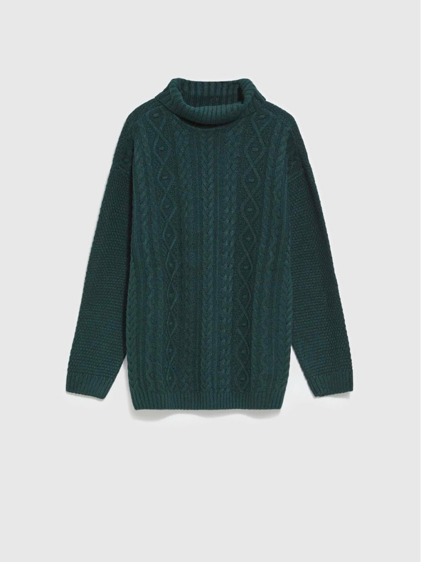 Moodo Sötétzöld női pulóver Moodo