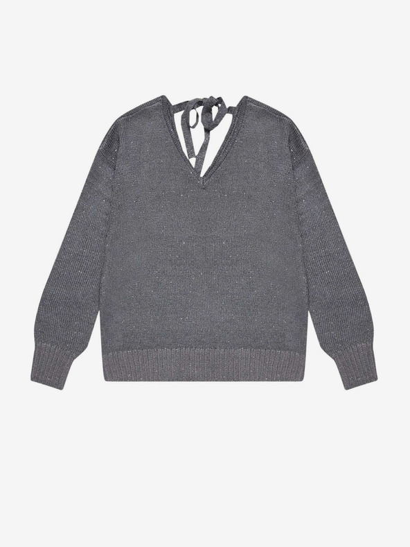 Moodo Szürke női csillogó pulóver Moodo