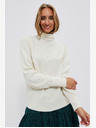 Moodo Krémszínű női pulóver Moodo