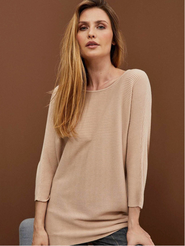 Moodo Moodo Bézs női pulóver