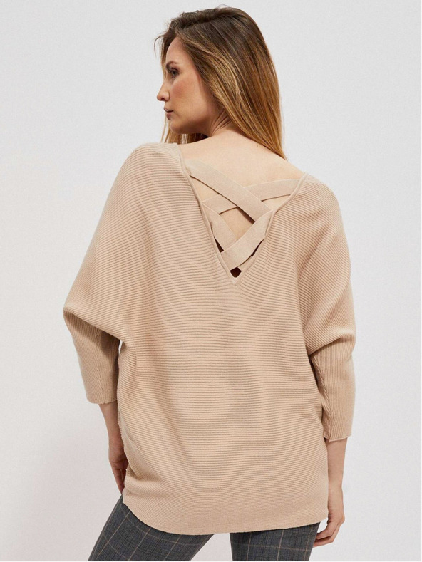 Moodo Moodo Bézs női pulóver