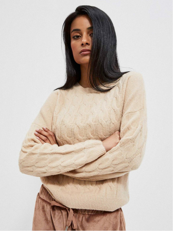 Moodo Moodo Bézs női pulóver