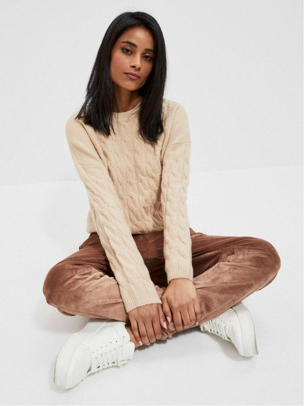 Moodo Moodo Bézs női pulóver