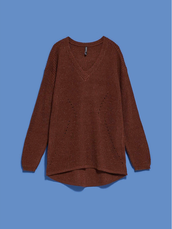 Moodo Barna női fényes Moodo pulóver