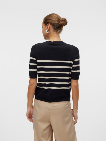 Vero Moda Bézs és fekete női csíkos pulóver Vero Moda Vero Moda
