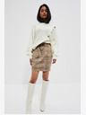 Moodo Barna Női kockás szoknya Moodo