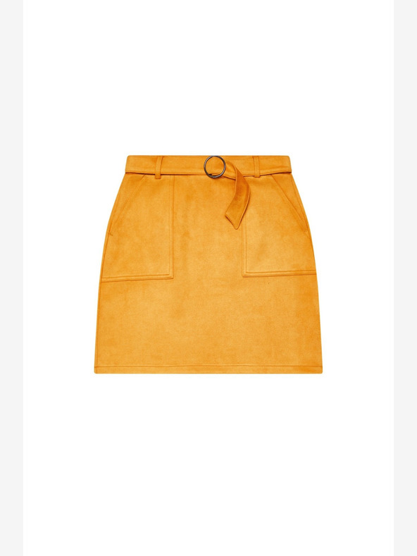 Moodo Narancssárga női szarvasbőr szoknya Moodo