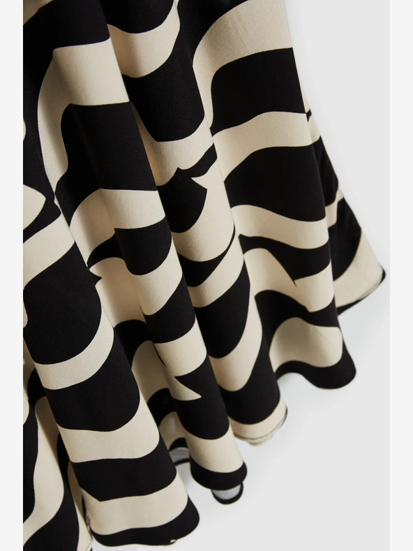 Moodo Moodo bézs és fekete női mintás szoknya