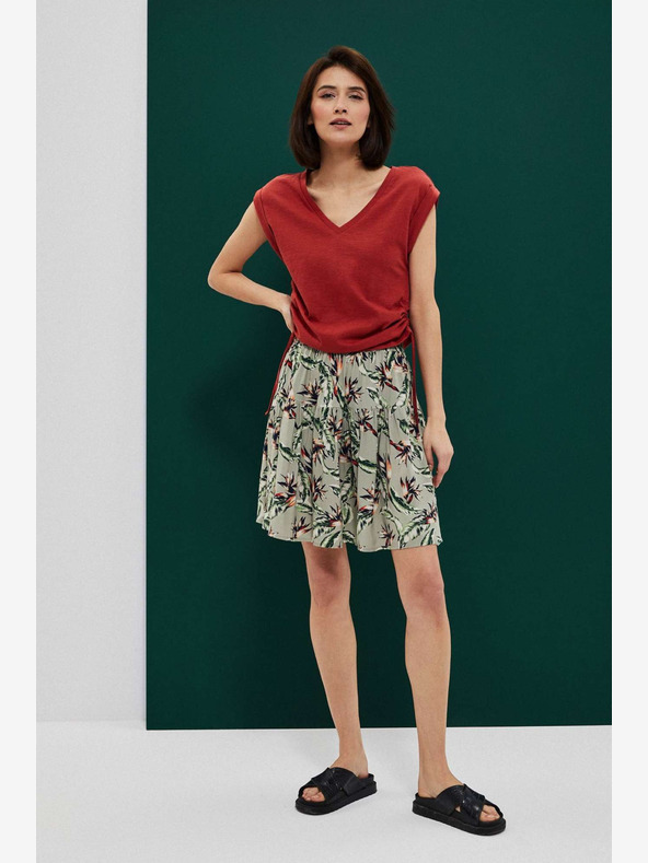 Moodo Világoszöld női virágos szoknya Moodo