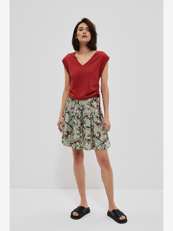 Moodo Világoszöld női virágos szoknya Moodo