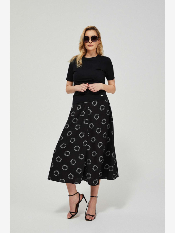 Moodo Fekete női mintás szoknya Moodo