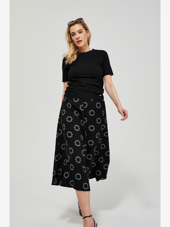 Moodo Fekete női mintás szoknya Moodo