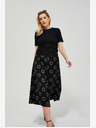 Moodo Fekete női mintás szoknya Moodo