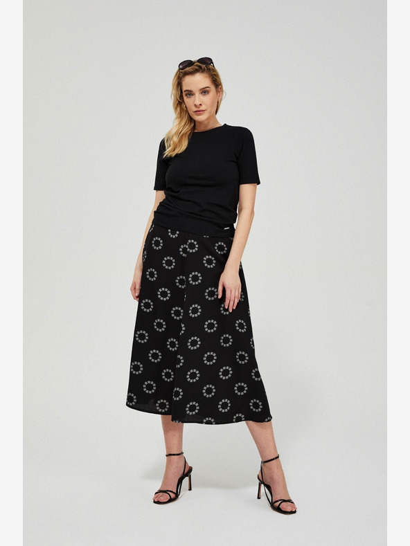 Moodo Fekete női mintás szoknya Moodo