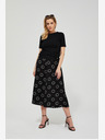 Moodo Fekete női mintás szoknya Moodo