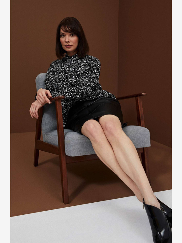 Moodo Fekete női műbőr szoknya Moodo