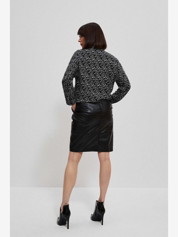 Moodo Fekete női műbőr szoknya Moodo