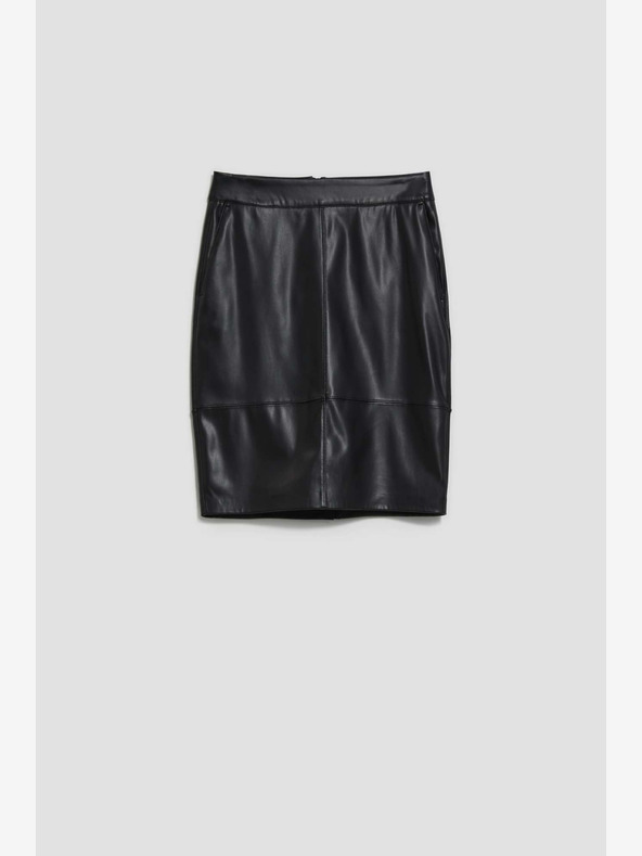 Moodo Fekete női műbőr szoknya Moodo