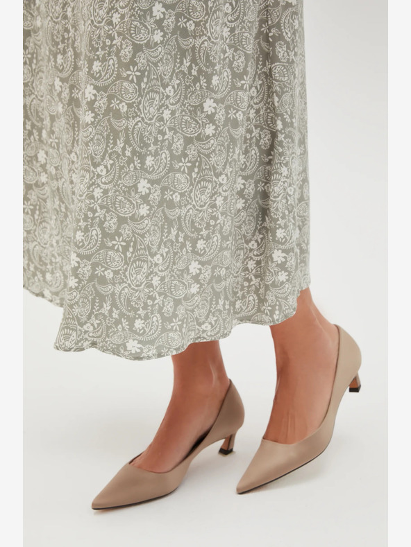 Moodo Moodo fehér és zöld női mintás szoknya