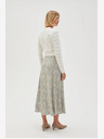 Moodo Moodo fehér és zöld női mintás szoknya