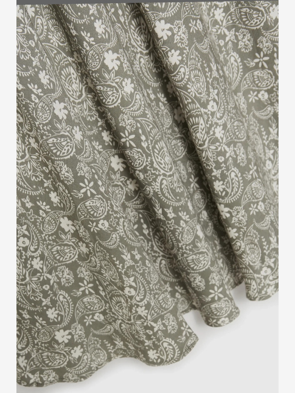 Moodo Moodo fehér és zöld női mintás szoknya