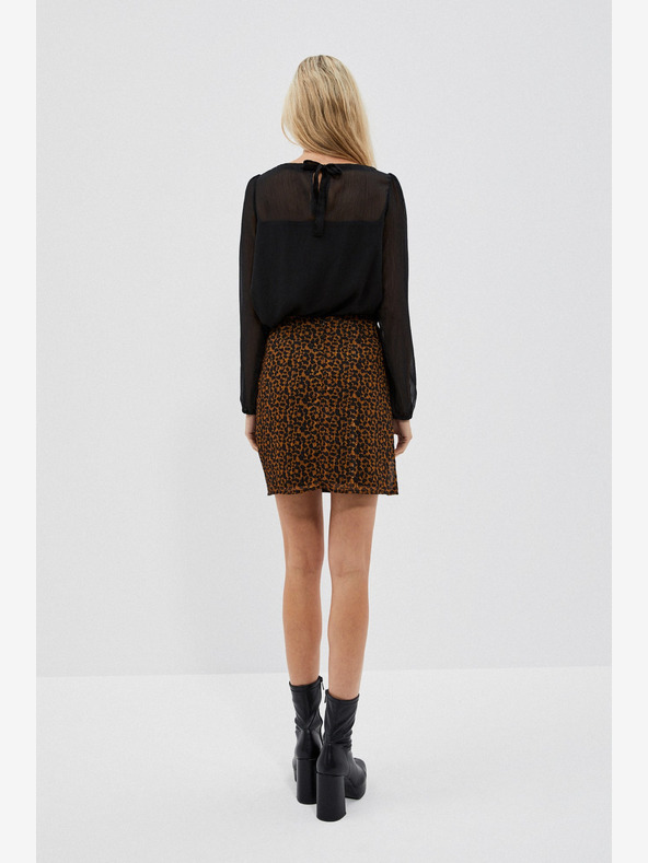 Moodo Fekete és barna női mintás szoknya Moodo