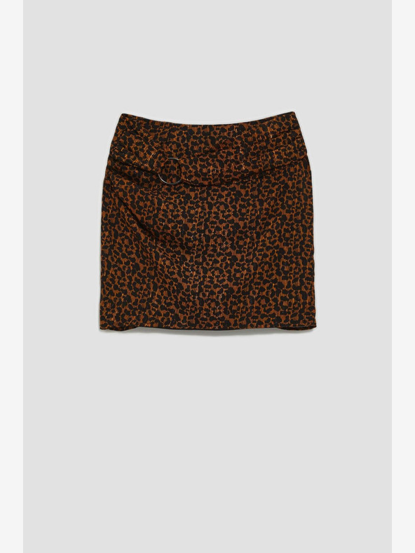 Moodo Fekete és barna női mintás szoknya Moodo