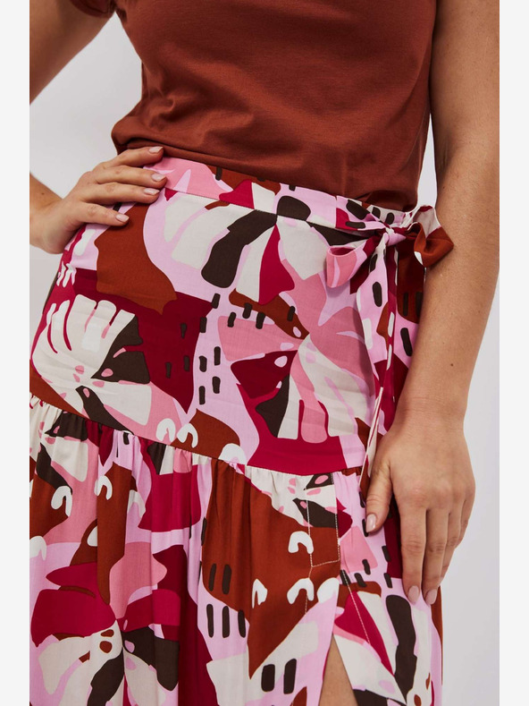 Moodo Piros és rózsaszín női mintás szoknya Moodo