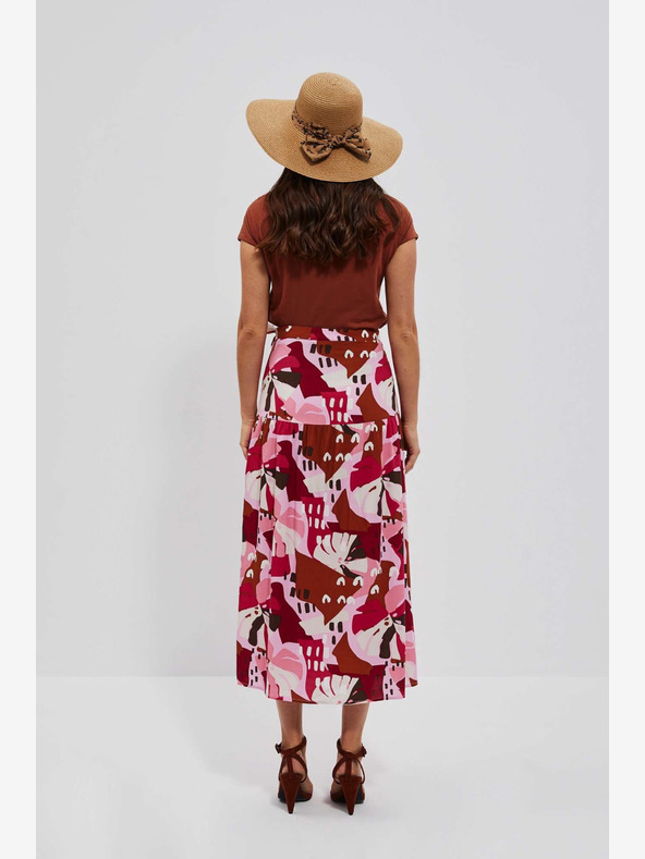 Moodo Piros és rózsaszín női mintás szoknya Moodo
