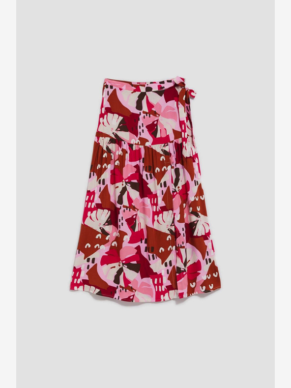 Moodo Piros és rózsaszín női mintás szoknya Moodo