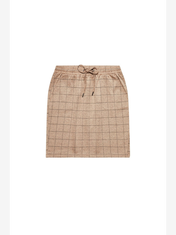Moodo Barna Női kockás szoknya Moodo