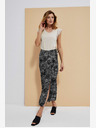 Moodo Fehér és fekete női mintás szoknya Moodo