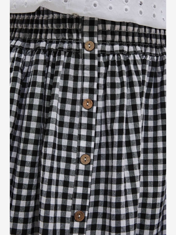 Moodo Fehér és fekete női kockás szoknya Moodo