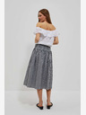 Moodo Fehér és fekete női kockás szoknya Moodo