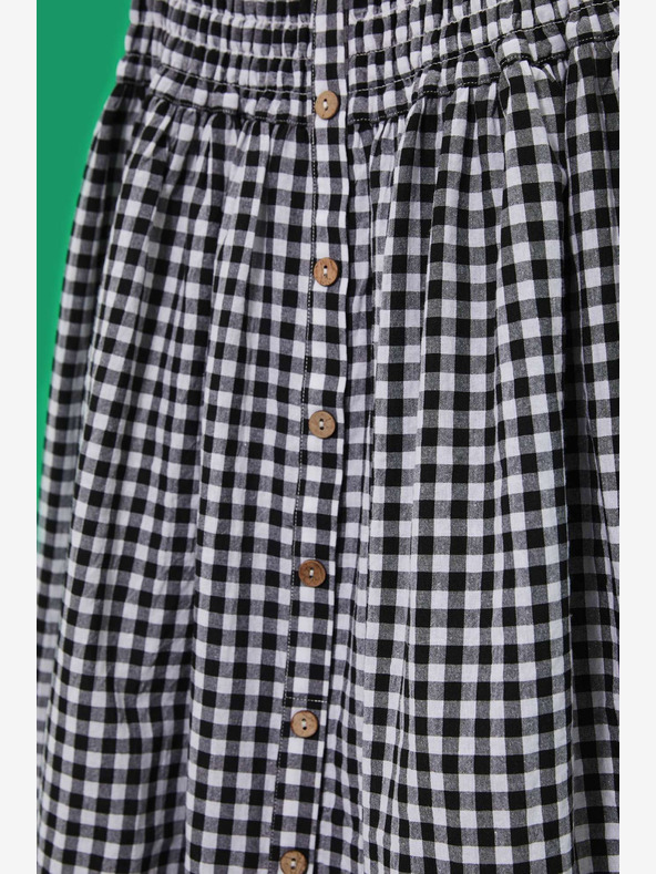 Moodo Fehér és fekete női kockás szoknya Moodo