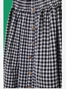 Moodo Fehér és fekete női kockás szoknya Moodo