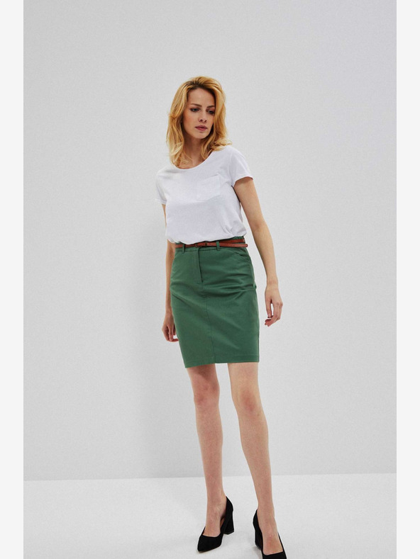 Moodo Zöld női szoknya övvel Moodo