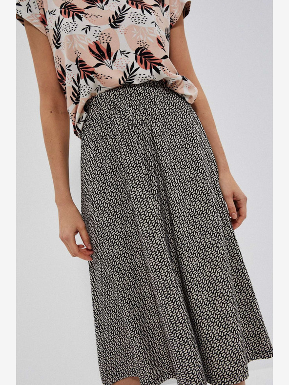 Moodo Fehér és fekete női mintás szoknya Moodo