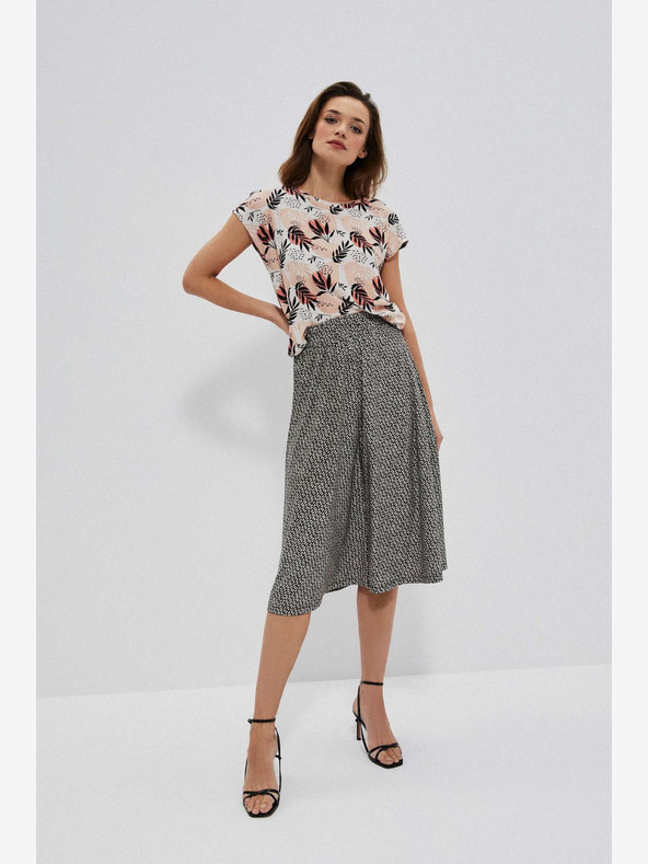 Moodo Fehér és fekete női mintás szoknya Moodo