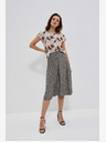 Moodo Fehér és fekete női mintás szoknya Moodo