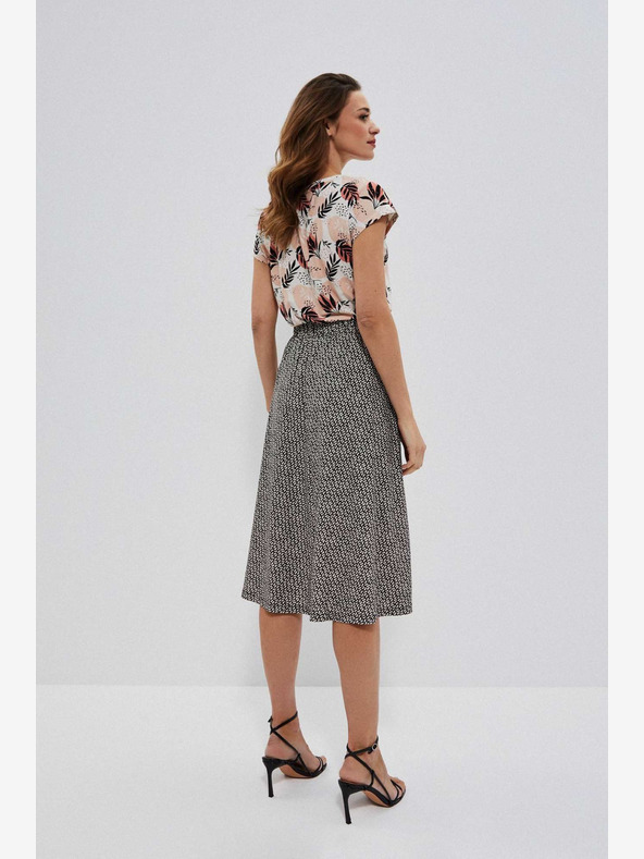 Moodo Fehér és fekete női mintás szoknya Moodo