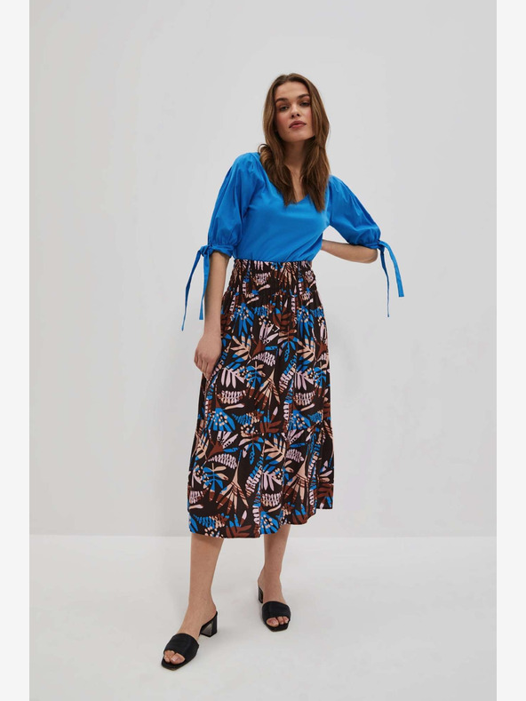 Moodo Kék és barna női mintás szoknya Moodo