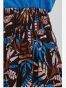 Moodo Kék és barna női mintás szoknya Moodo