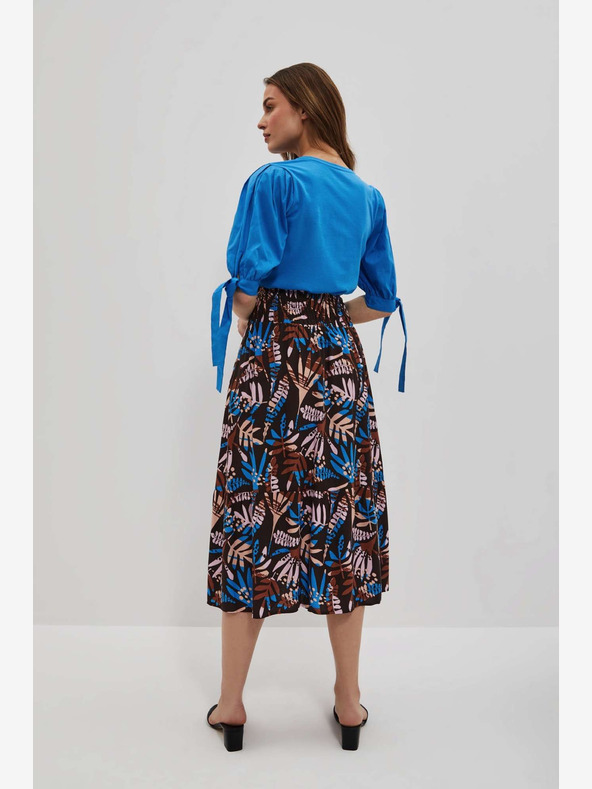 Moodo Kék és barna női mintás szoknya Moodo