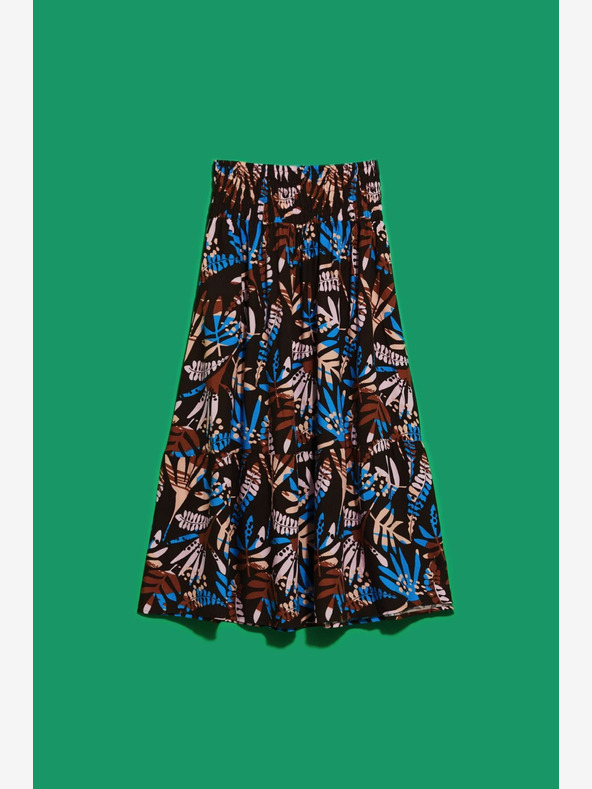 Moodo Kék és barna női mintás szoknya Moodo