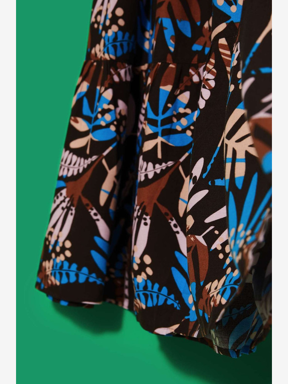 Moodo Kék és barna női mintás szoknya Moodo