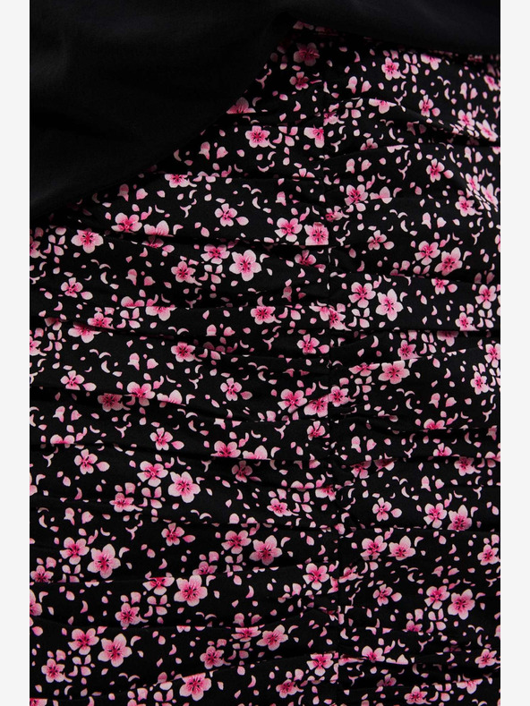 Moodo Rózsaszín és fekete női virágos szoknya Moodo