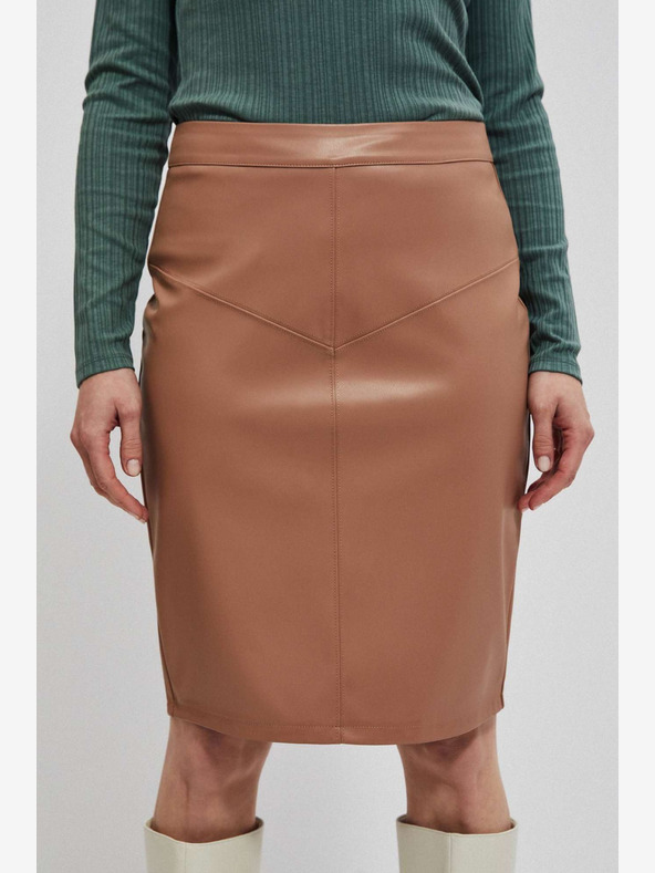 Moodo Barna női műbőr szoknya Moodo