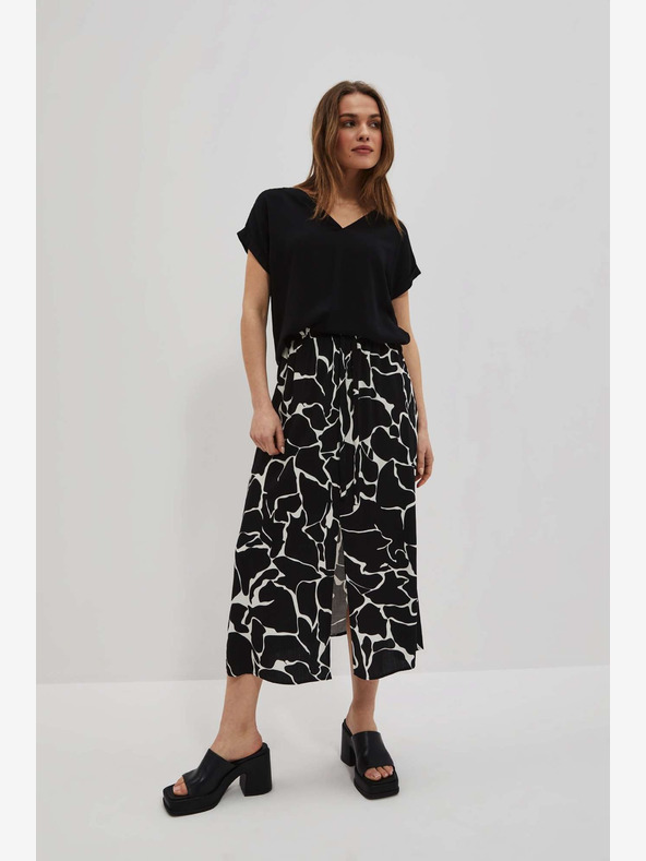 Moodo Fehér és fekete női mintás szoknya Moodo