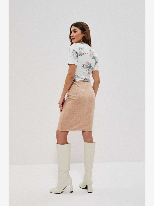 Moodo Bézs női virágos szoknya Moodo